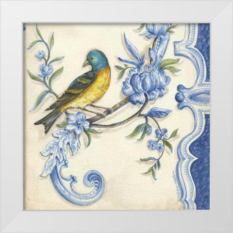 Chinoiserie Aviary II White Modern Wood Framed Art Print by McRostie, Kate
