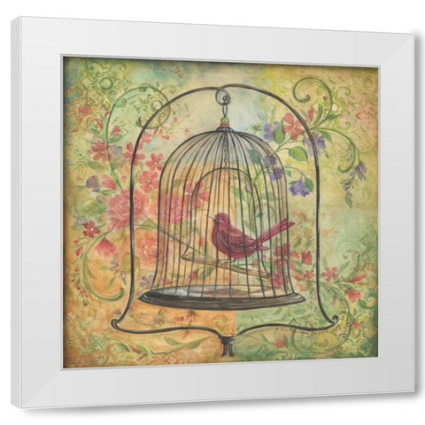 La Boheme Bird II White Modern Wood Framed Art Print by McRostie, Kate