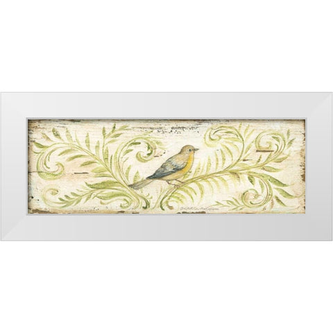 Eco Warbler White Modern Wood Framed Art Print by McRostie, Kate