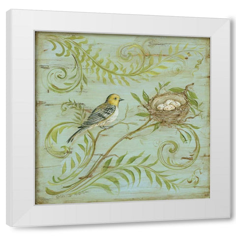Natures Nest I White Modern Wood Framed Art Print by McRostie, Kate