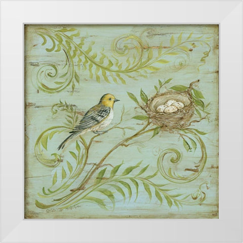 Natures Nest I White Modern Wood Framed Art Print by McRostie, Kate
