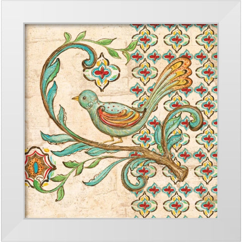 Treetop Bird II White Modern Wood Framed Art Print by McRostie, Kate