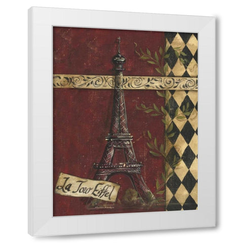 La Tour Eiffel White Modern Wood Framed Art Print by McRostie, Kate