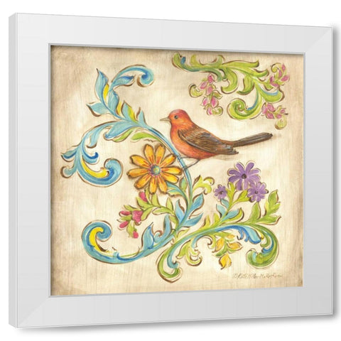 Madisons Garden I White Modern Wood Framed Art Print by McRostie, Kate