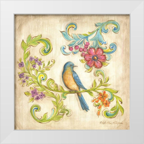 Madisons Garden II White Modern Wood Framed Art Print by McRostie, Kate