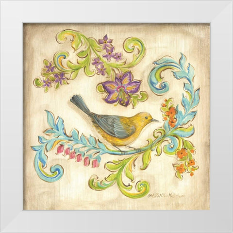 Madisons Garden IV White Modern Wood Framed Art Print by McRostie, Kate