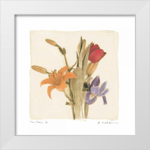 Tre Fiori III White Modern Wood Framed Art Print by Melious, Amy