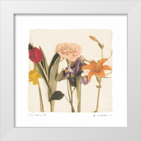 Tre Fiori IV White Modern Wood Framed Art Print by Melious, Amy