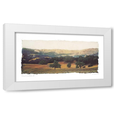 Vineyard and Oak II White Modern Wood Framed Art Print by Melious, Amy
