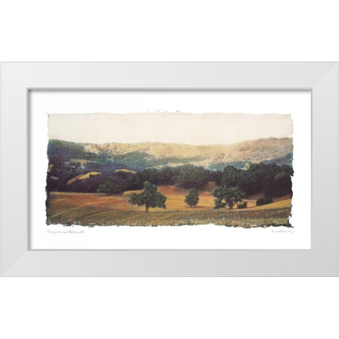 Vineyard and Oak II White Modern Wood Framed Art Print by Melious, Amy