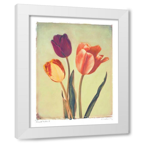 Concerto Verde I White Modern Wood Framed Art Print by Melious, Amy