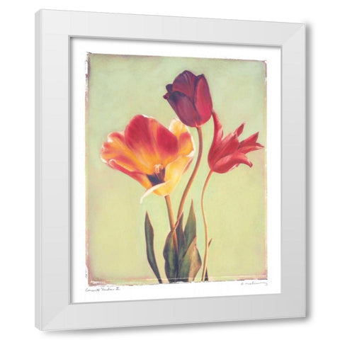 Concerto Verde II White Modern Wood Framed Art Print by Melious, Amy