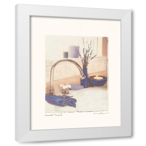 Lavender Time I White Modern Wood Framed Art Print by Melious, Amy