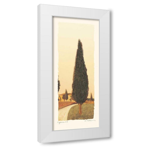 Cypress II White Modern Wood Framed Art Print by Melious, Amy