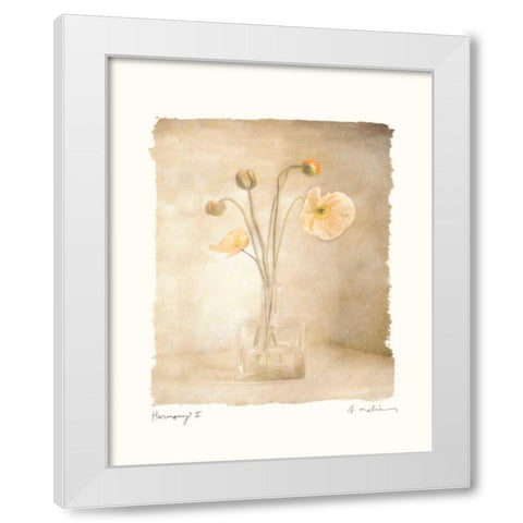 Harmony II White Modern Wood Framed Art Print by Melious, Amy