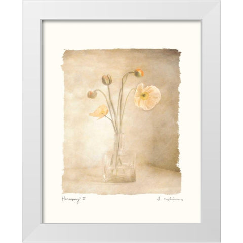 Harmony II White Modern Wood Framed Art Print by Melious, Amy