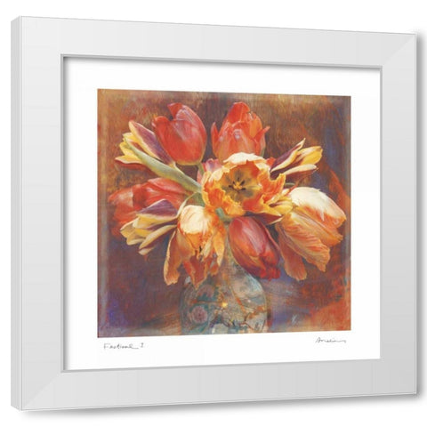 Festival I White Modern Wood Framed Art Print by Melious, Amy