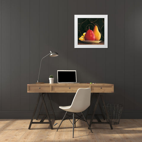 Frutta del Pranzo III White Modern Wood Framed Art Print by Melious, Amy