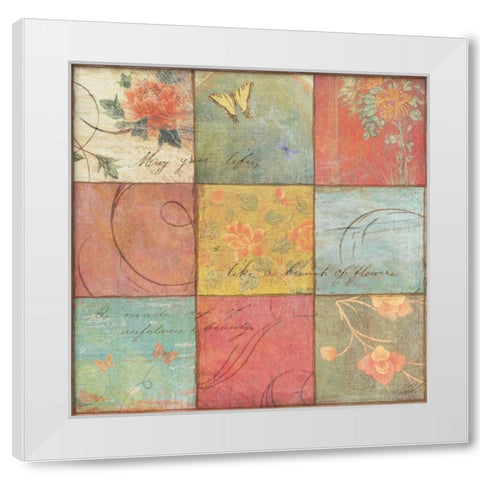 Life is a Garden II White Modern Wood Framed Art Print by Melious, Amy