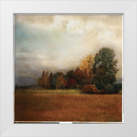 Autumn Horizon II White Modern Wood Framed Art Print by Melious, Amy
