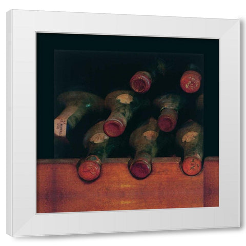 Vintage Wine Cellar I White Modern Wood Framed Art Print by Melious, Amy