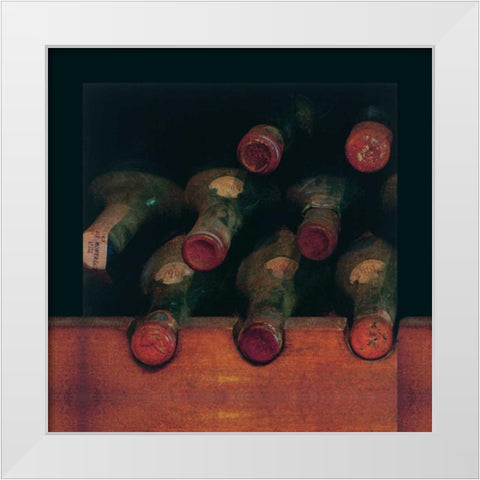 Vintage Wine Cellar I White Modern Wood Framed Art Print by Melious, Amy