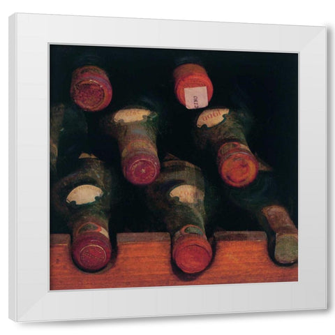 Vintage Wine Cellar II White Modern Wood Framed Art Print by Melious, Amy