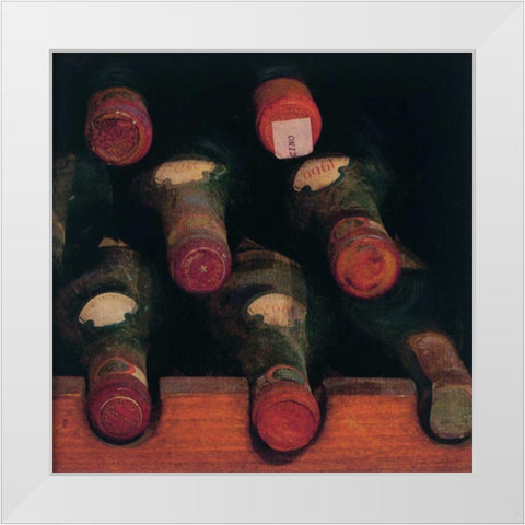 Vintage Wine Cellar II White Modern Wood Framed Art Print by Melious, Amy