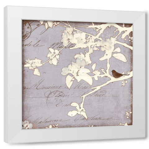 Song Birds VIII White Modern Wood Framed Art Print by Melious, Amy
