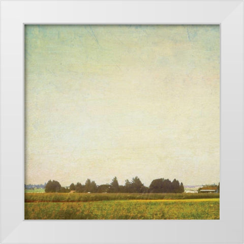 Spring Landscape I White Modern Wood Framed Art Print by Melious, Amy