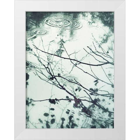 Ripples of the Rain I White Modern Wood Framed Art Print by Melious, Amy