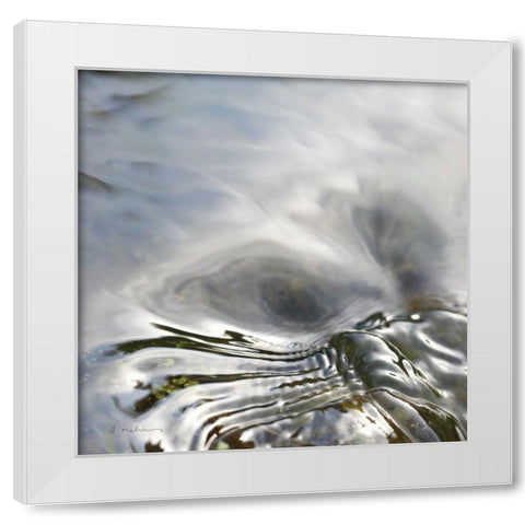 Current II White Modern Wood Framed Art Print by Melious, Amy