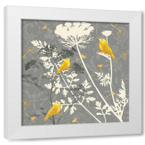 Gray Meadow Lace I White Modern Wood Framed Art Print by Meyer, Jill