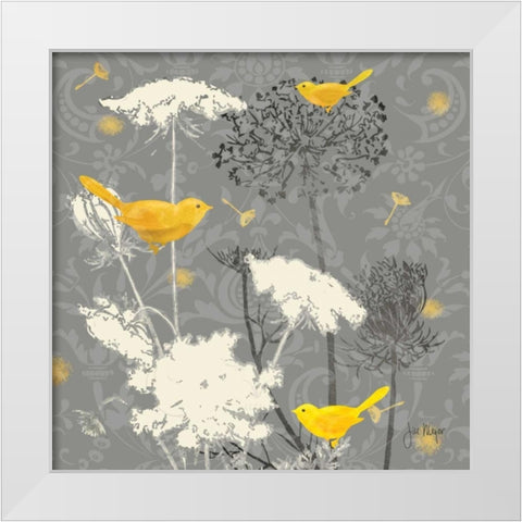 Gray Meadow Lace II White Modern Wood Framed Art Print by Meyer, Jill