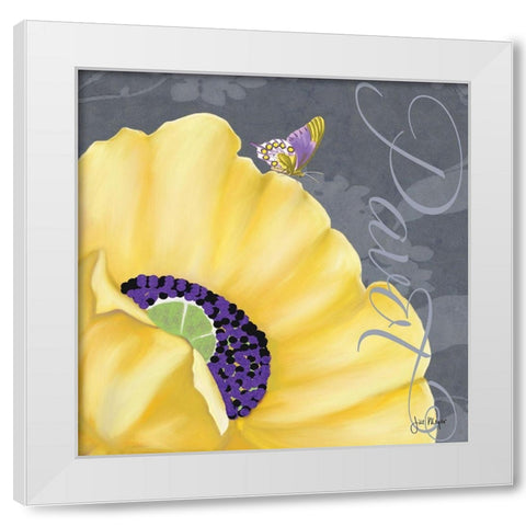Pavot I White Modern Wood Framed Art Print by Meyer, Jill