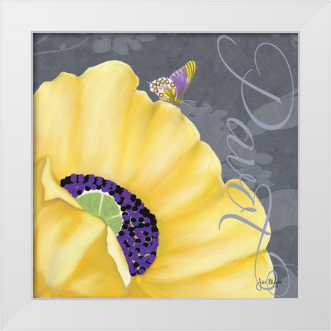 Pavot I White Modern Wood Framed Art Print by Meyer, Jill