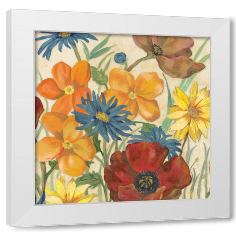 Garden Assortment I White Modern Wood Framed Art Print by Ferry, Margaret
