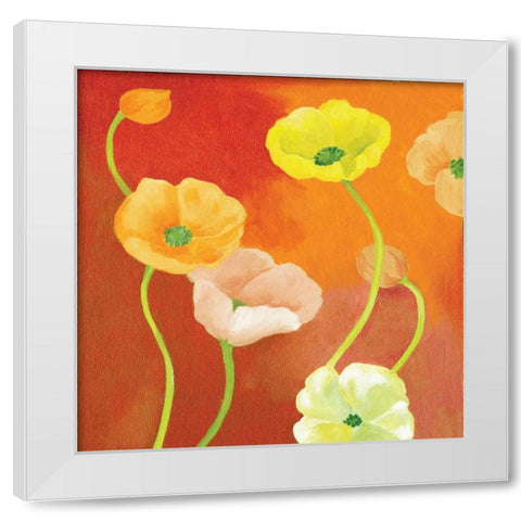 Tangerine Dream I White Modern Wood Framed Art Print by Ferry, Margaret