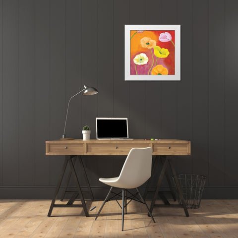 Tangerine Dream II White Modern Wood Framed Art Print by Ferry, Margaret