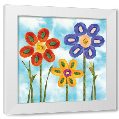 Playground II White Modern Wood Framed Art Print by Ferry, Margaret