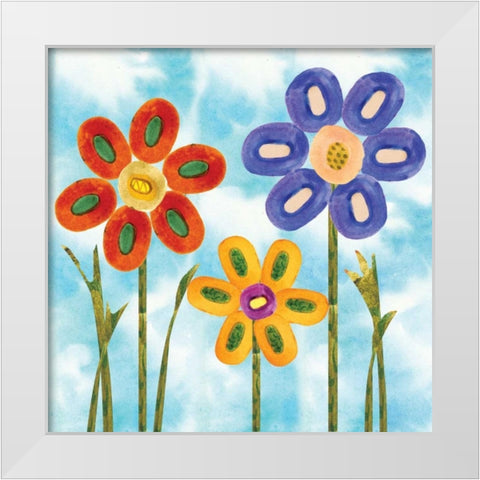 Playground II White Modern Wood Framed Art Print by Ferry, Margaret
