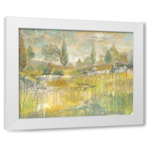 Drippy Landscape I White Modern Wood Framed Art Print by Ferry, Margaret