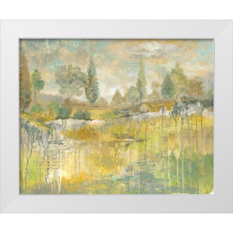 Drippy Landscape I White Modern Wood Framed Art Print by Ferry, Margaret