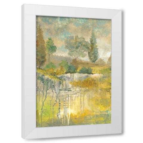Drippy Landscape II White Modern Wood Framed Art Print by Ferry, Margaret