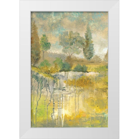 Drippy Landscape II White Modern Wood Framed Art Print by Ferry, Margaret