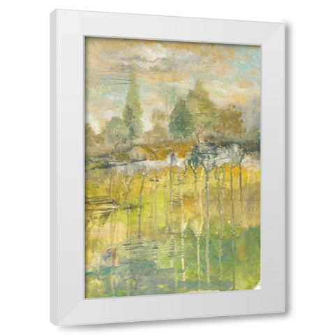Drippy Landscape III White Modern Wood Framed Art Print by Ferry, Margaret