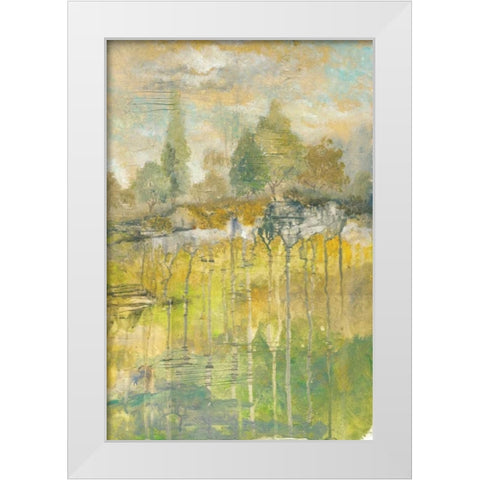 Drippy Landscape III White Modern Wood Framed Art Print by Ferry, Margaret