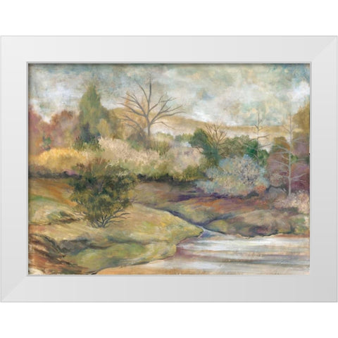 Placid Waters I White Modern Wood Framed Art Print by Ferry, Margaret