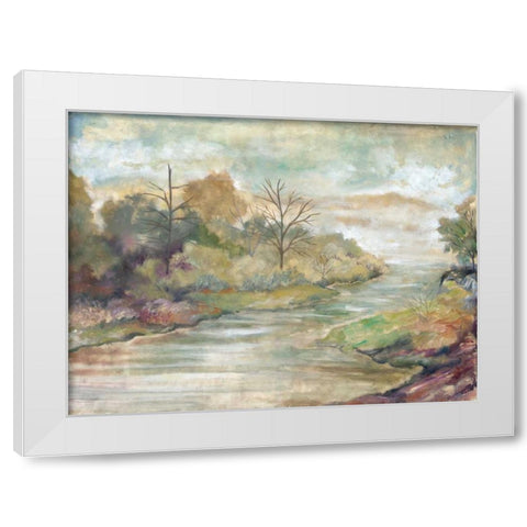 Placid Waters II White Modern Wood Framed Art Print by Ferry, Margaret