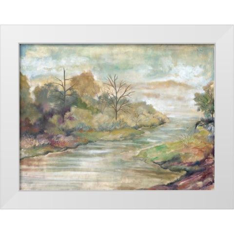 Placid Waters II White Modern Wood Framed Art Print by Ferry, Margaret